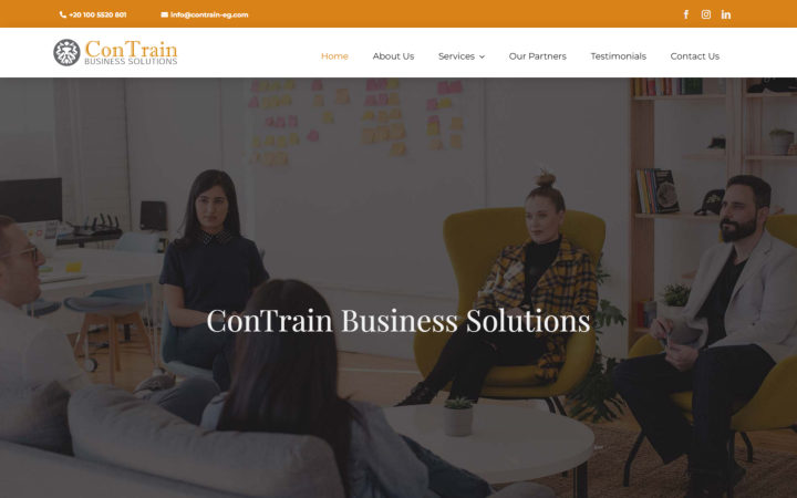 Portfolio – Contrain Eg Com ConTrain website, built by SITA