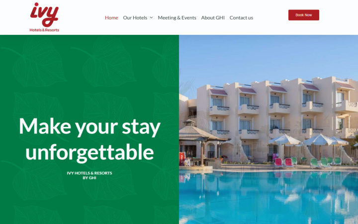 Portfolio – Ivy Resorts Com Ivy Hotels & Resorts website, built by SITA