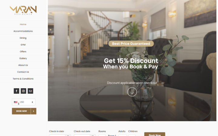 Portfolio – Maranresidence Com Maran Residence website, built by SITA